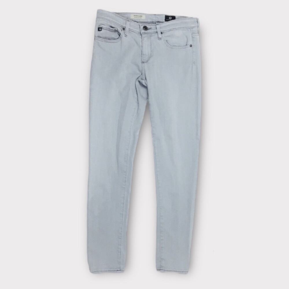 AG ADRIANO GOLDSCHMIED Gray Stevie Ankle Slim Jeans 26 Low Rise Anthro $178
